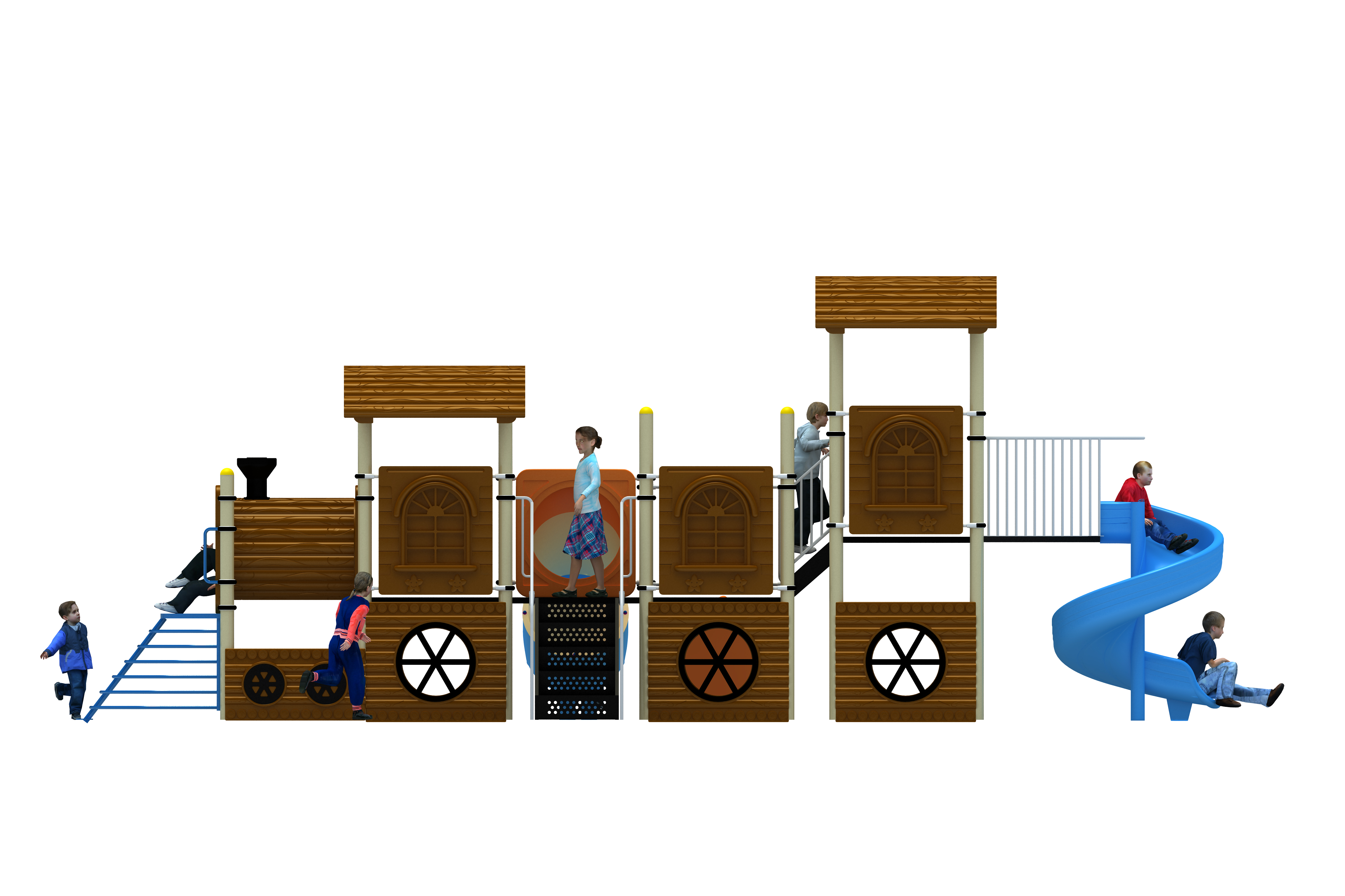 Tren Temalı Oyun Grubu D-400 PRK-401 | Temalı Metal Oyun Grupları | Erse Kent Mobilyaları